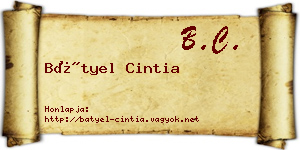 Bátyel Cintia névjegykártya